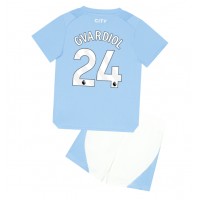 Koszulka piłkarska Manchester City Josko Gvardiol #24 Strój Domowy dla dzieci 2023-24 tanio Krótki Rękaw (+ Krótkie spodenki)